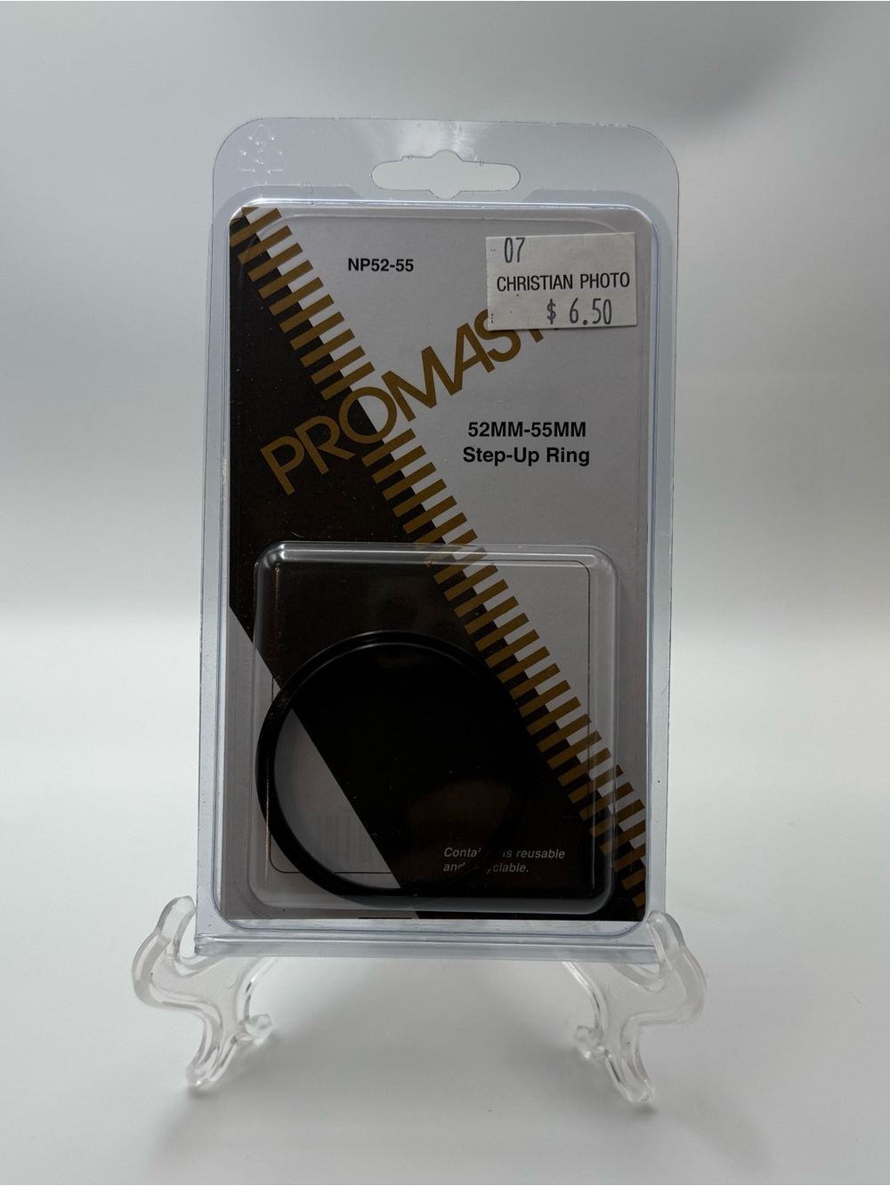 Source Unknown Black and Gold 52mm-55mm Step-Up Ring